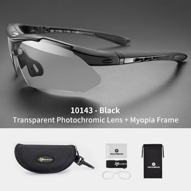 ROCKBROS Photochromic polarized Cycling Sunglasses Myopia Frame