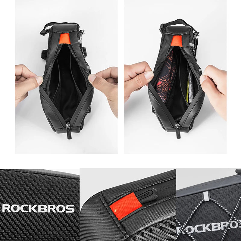 ROCKBROS Front Bike Bags Reflective Frame Tube
