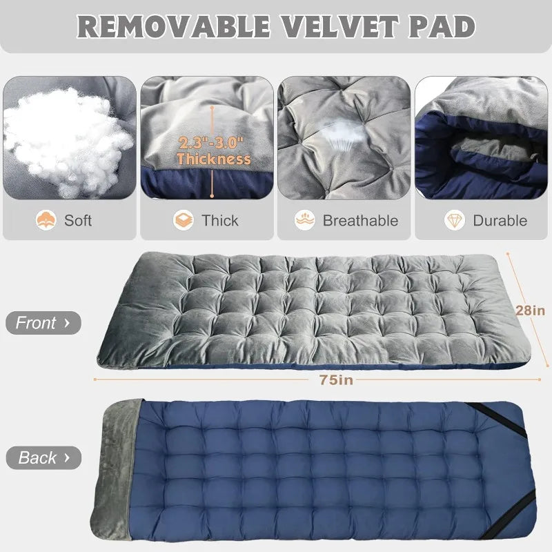 2 Pack Folding Camping Cot W/Mattress