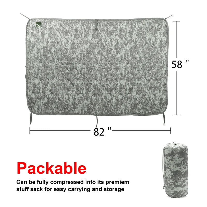 Military Camping Blanket, Woobie Blanket Poncho Liner