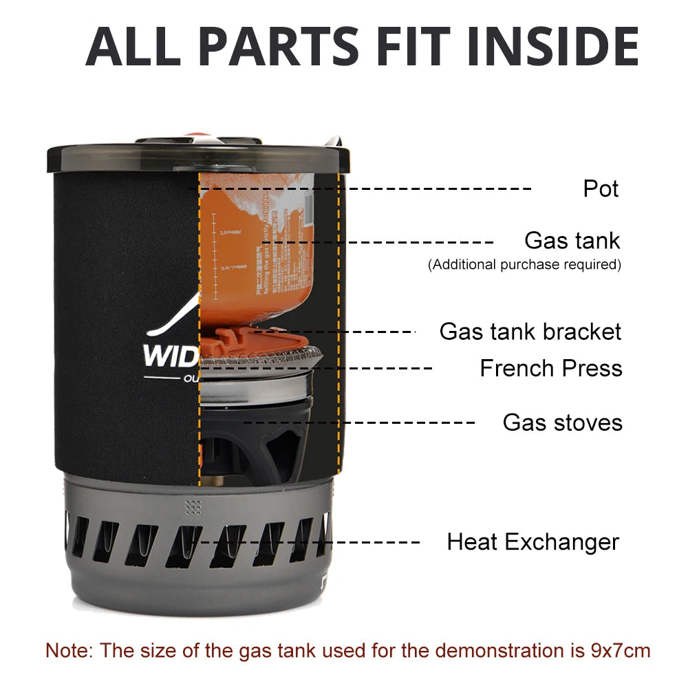 Outdoor Gas Stove Burner with Heat Exchanger