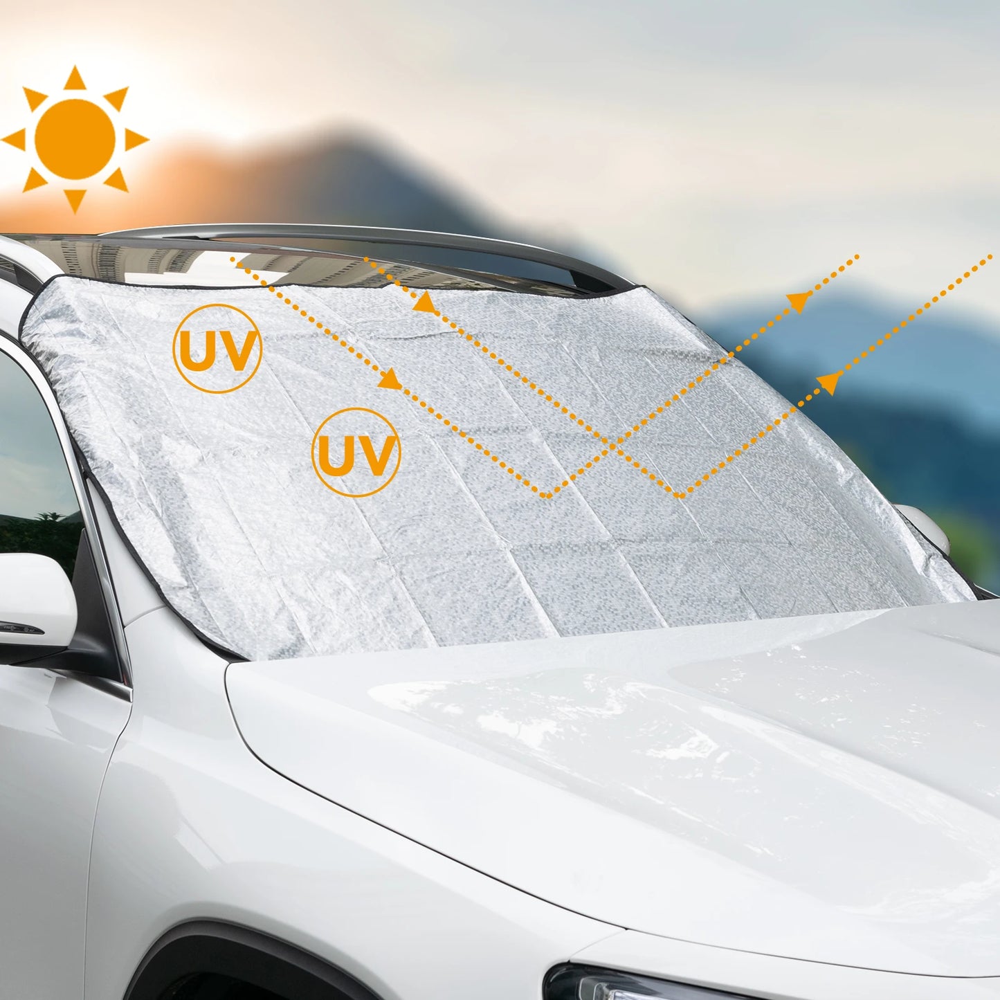 Windshield Snow, Frost, Ice, Sun, Heat Shield