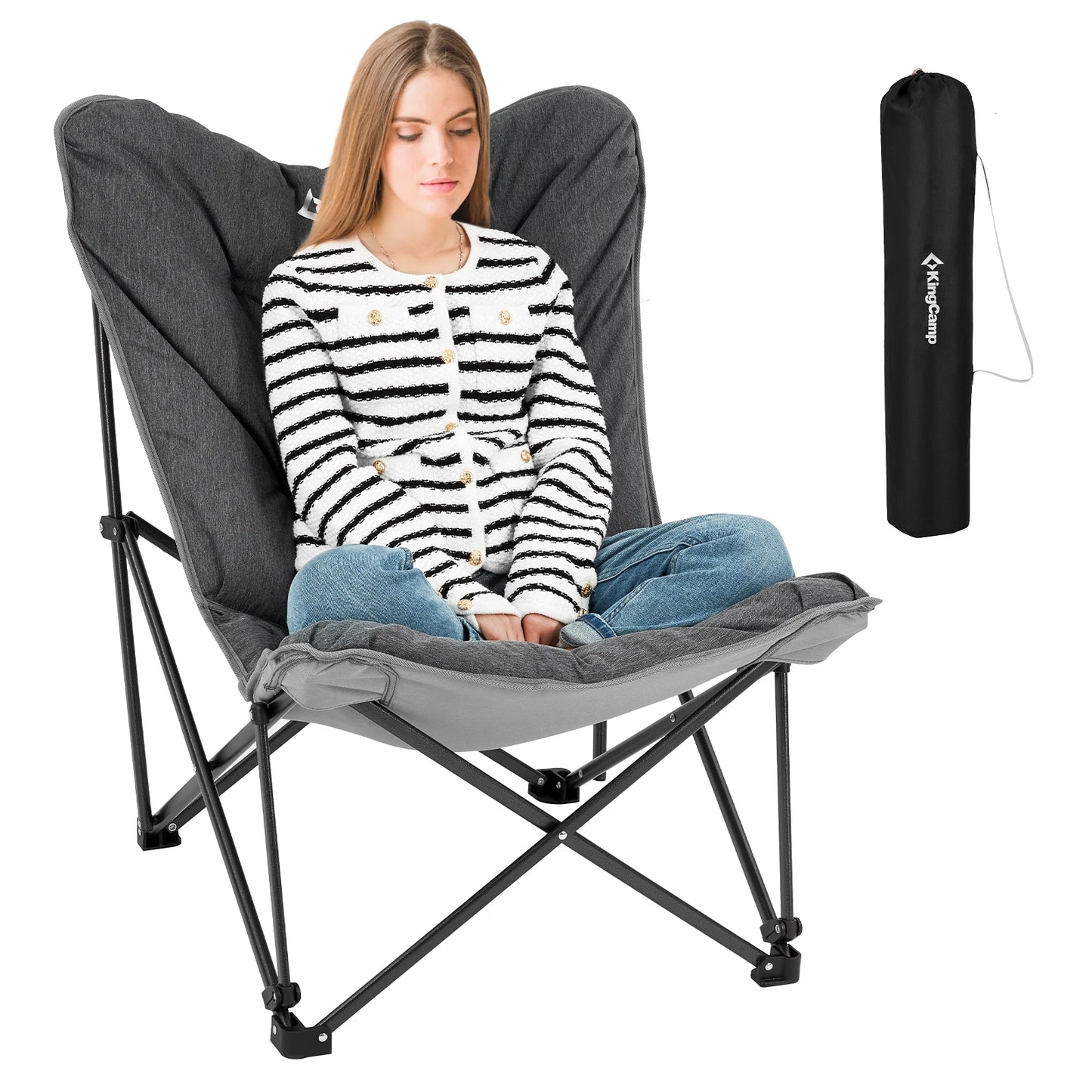 KingCamp Comfortable Butterfly Chair, with Upholstered Seat