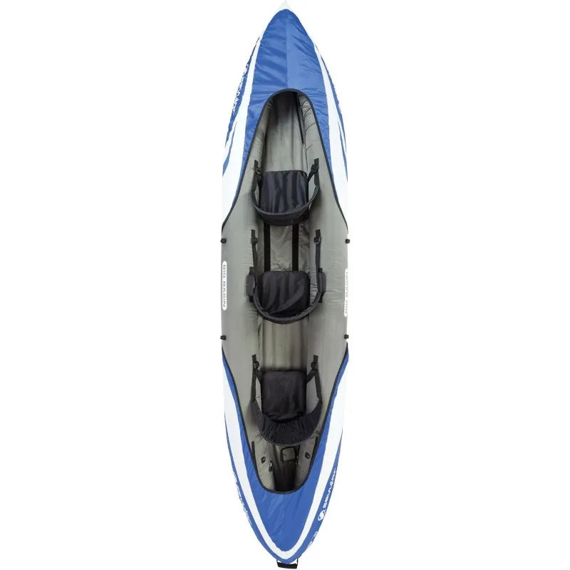 3-Person Inflatable Kayak Adjustable Seats & Carry Handles