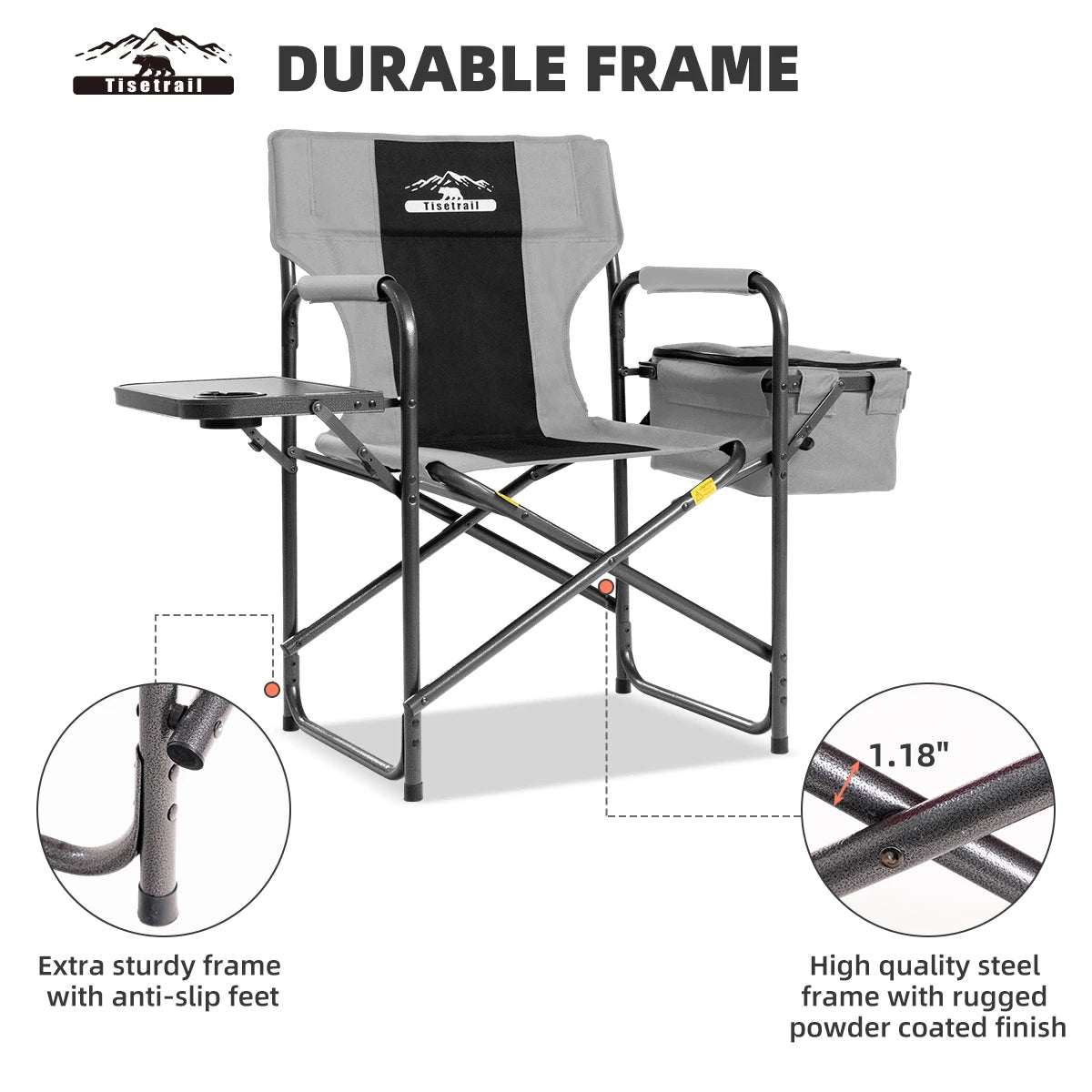Director's Chair with Cooler Bag, Side Tray