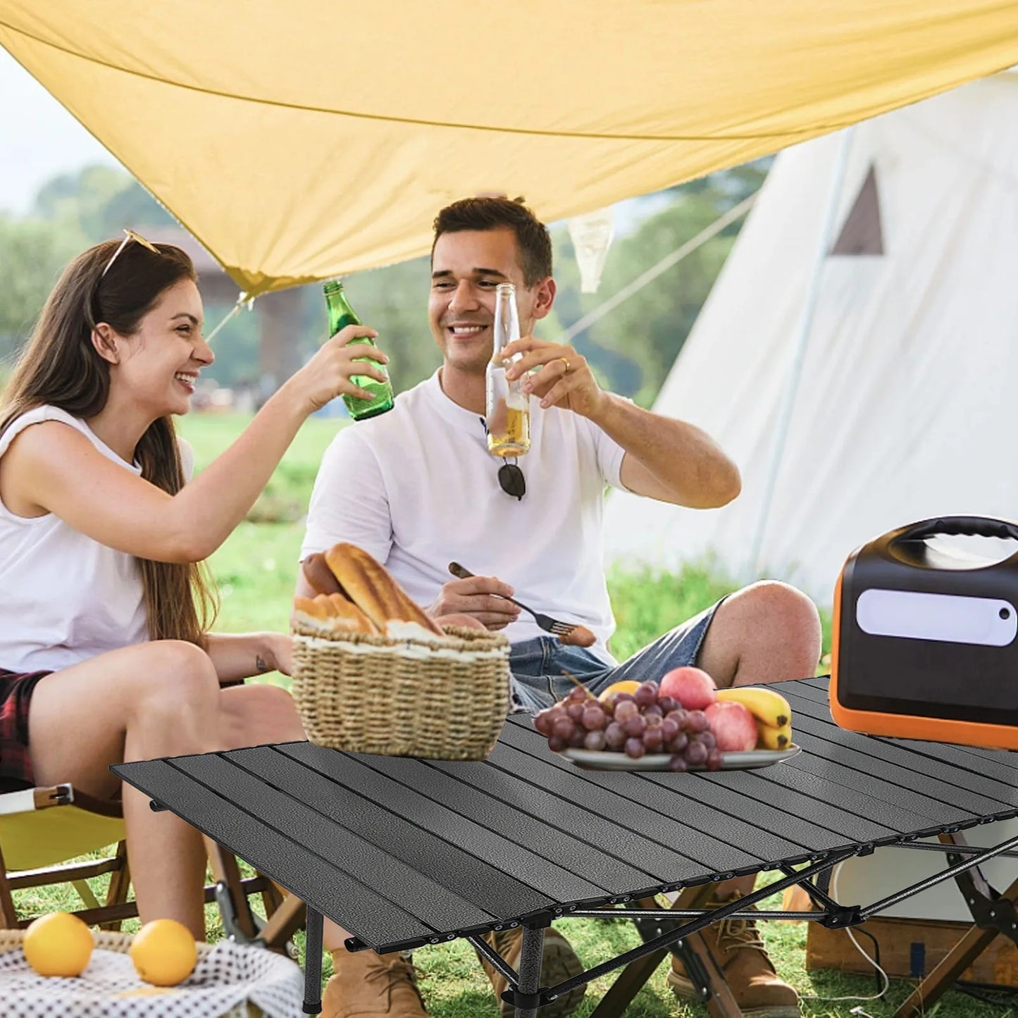 Folding Table, Sturdy Carbon Steel, Multi Functional