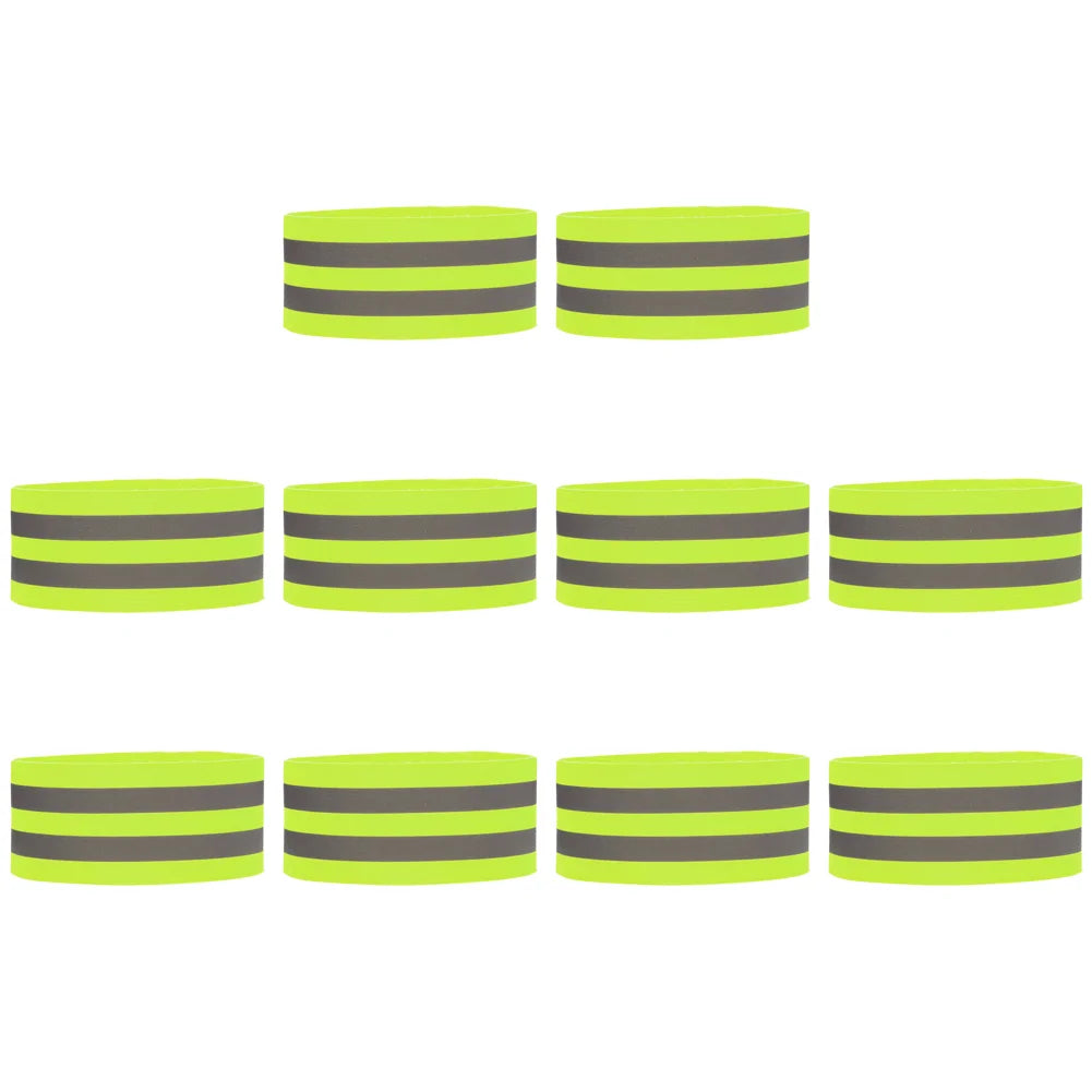 1-10PC Reflective Bands Elastic Armband Wristband Ankle