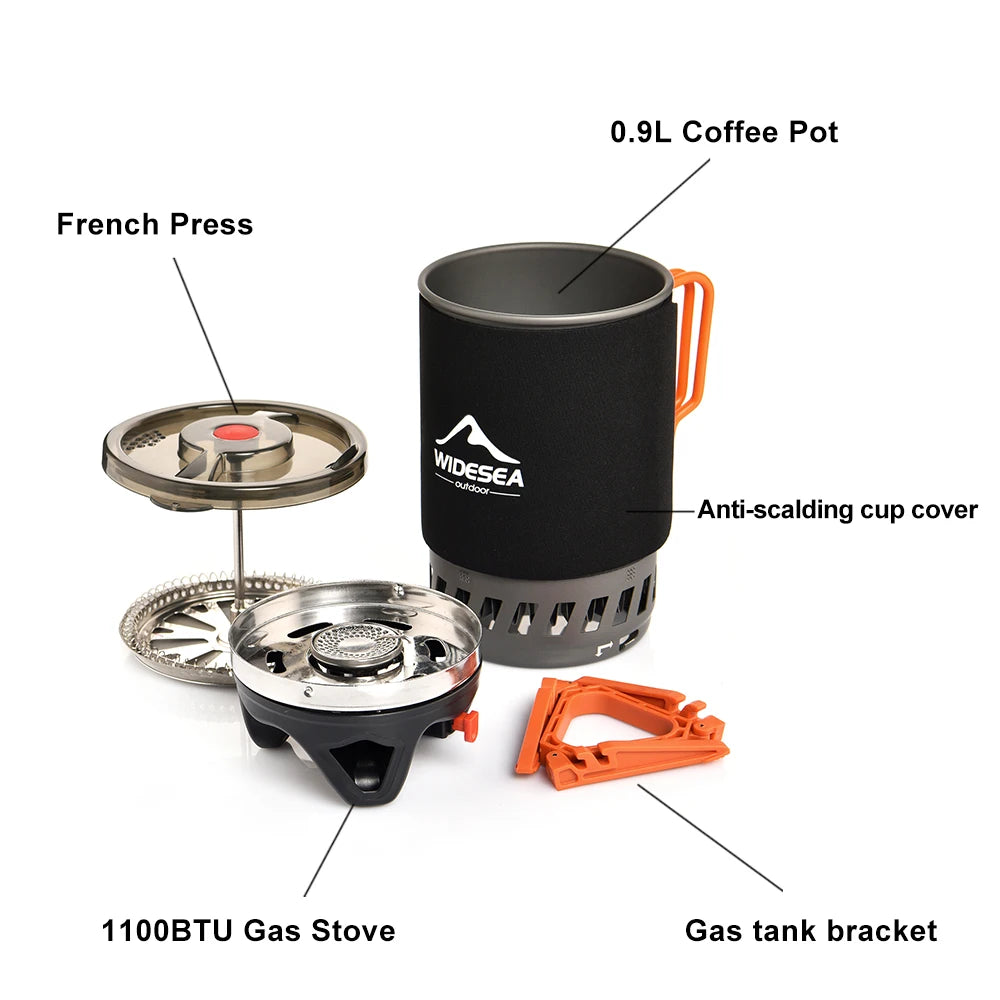 Outdoor Gas Stove Burner with Heat Exchanger