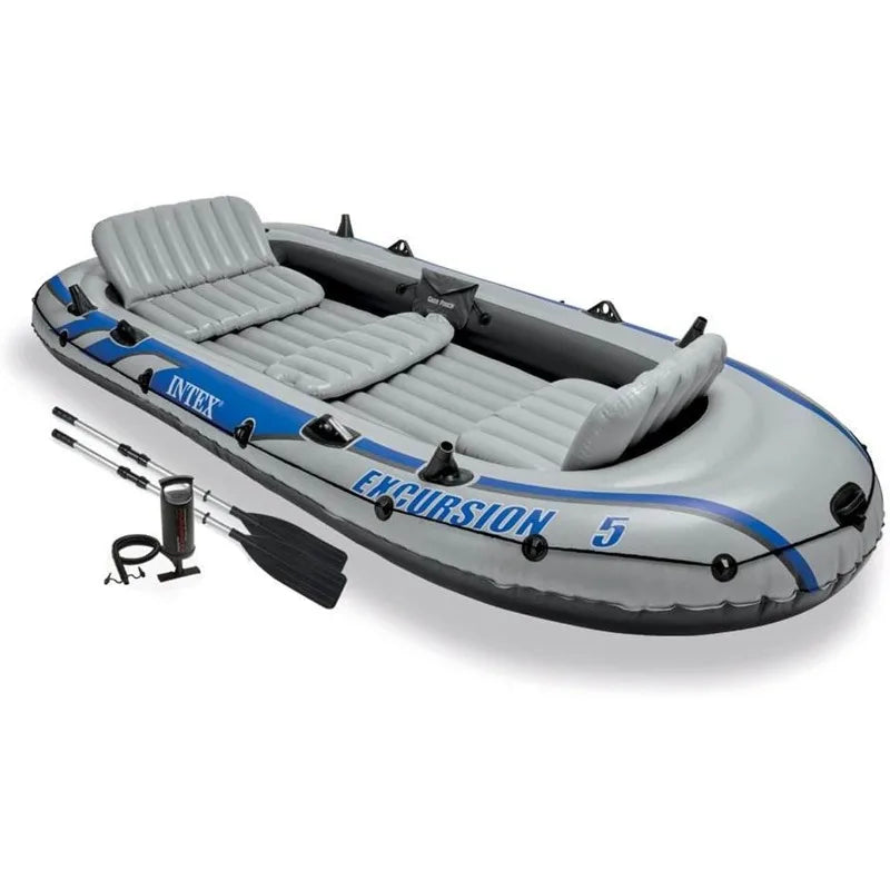 Inflatable Boat, Oars, Pump, Composite Motor Mount