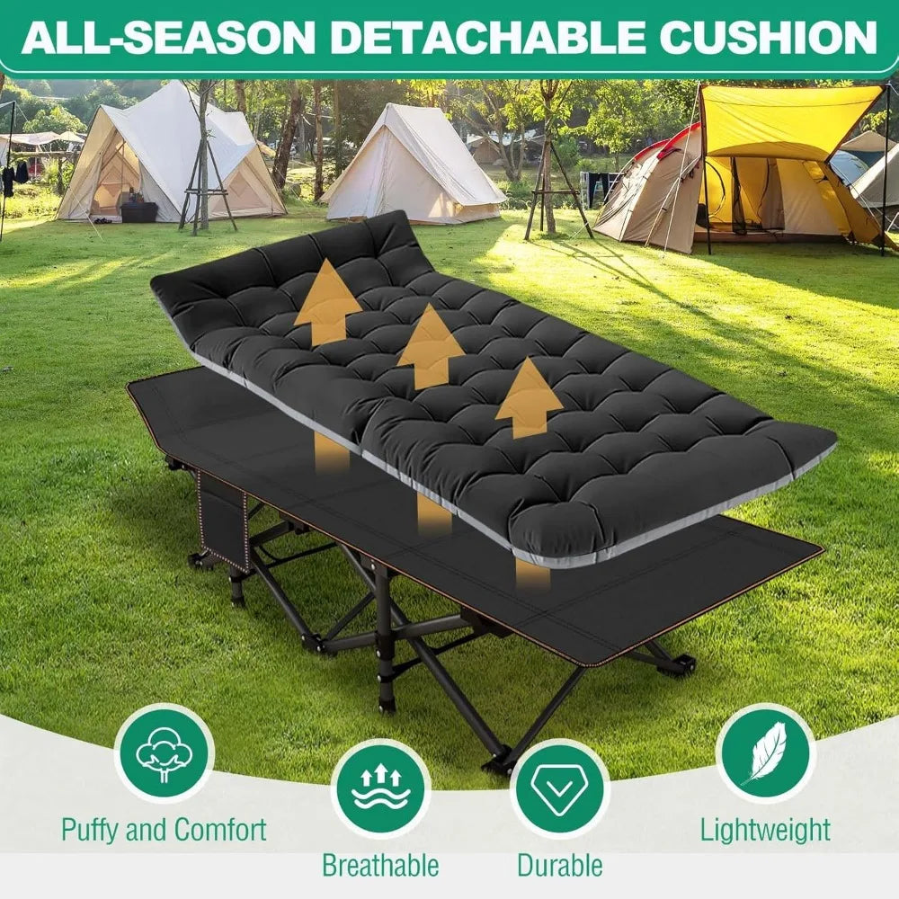 Heavy Duty Sleeping Cots with Carry Bag,