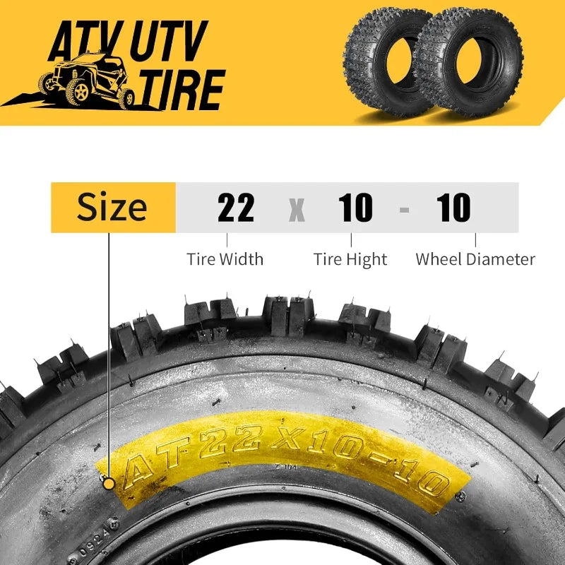 2 Tires 22x10x10 Sport All Terrian Rear