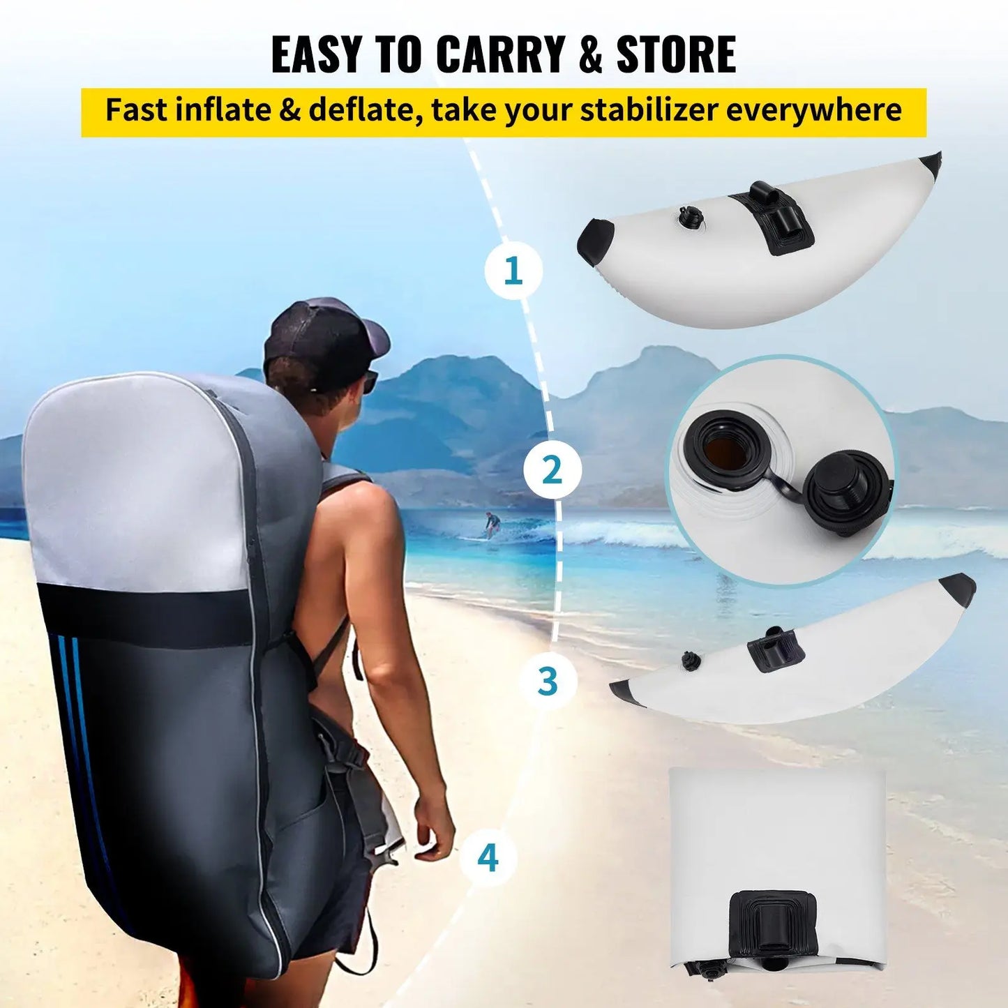 PVC Inflatable Outrigger Float Sidekick Arms Rod,
