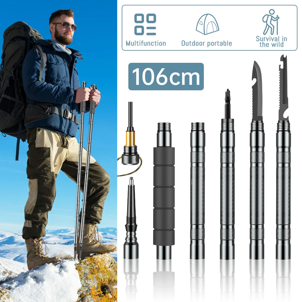 Outdoor Trekking Pole Walking Hiking Collapsible Telescopic