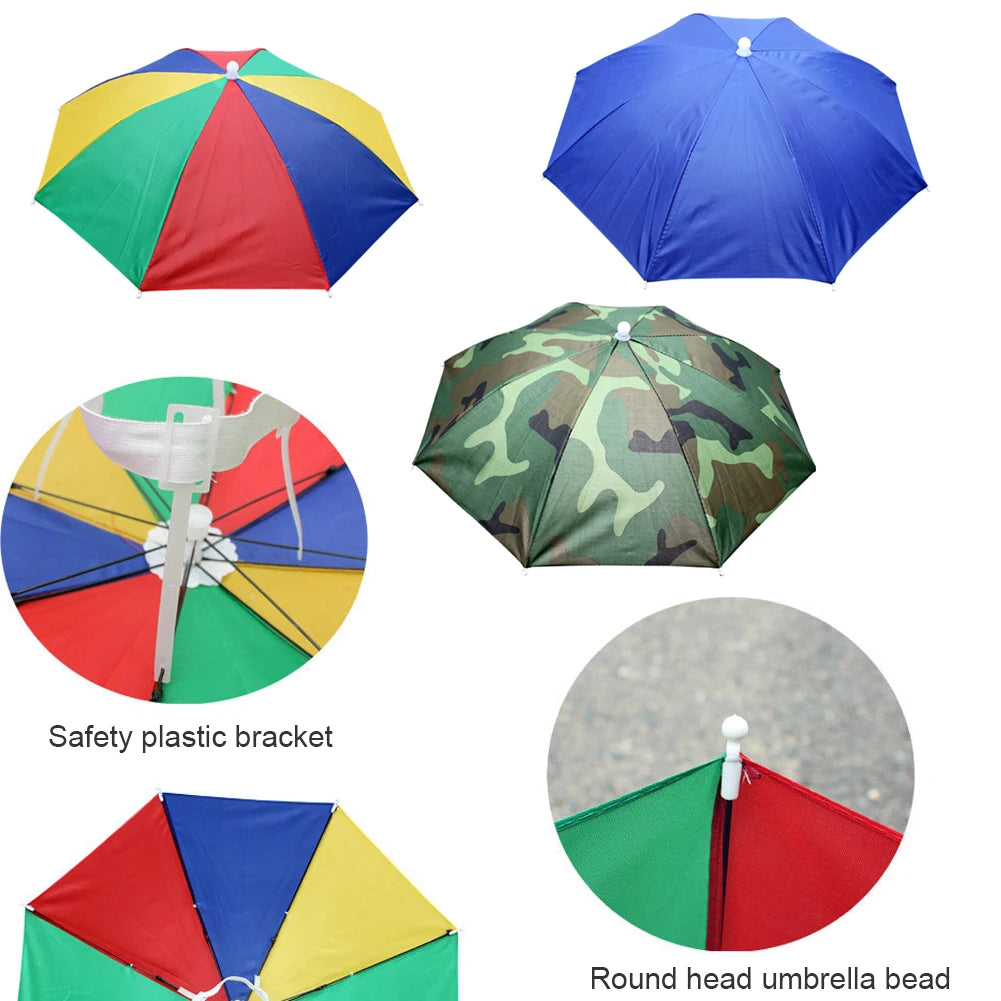 Outdoor Caps Umbrella Hat Foldable Sunshade Headwear