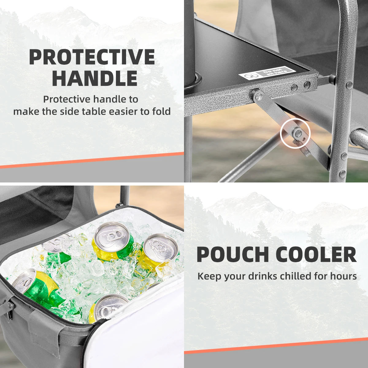 Director's Chair with Cooler Bag, Side Tray