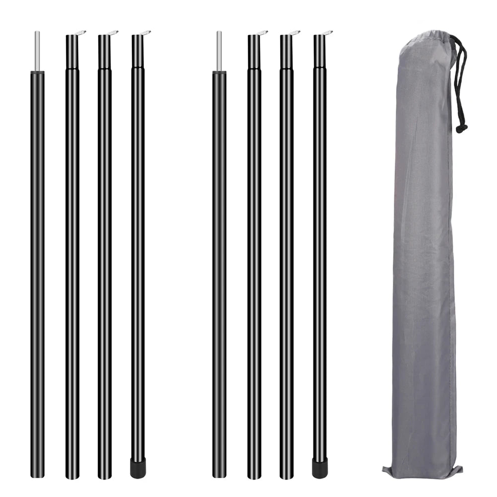 Telescopic Tent Pole Adjustable Tarp Aluminium Alloy