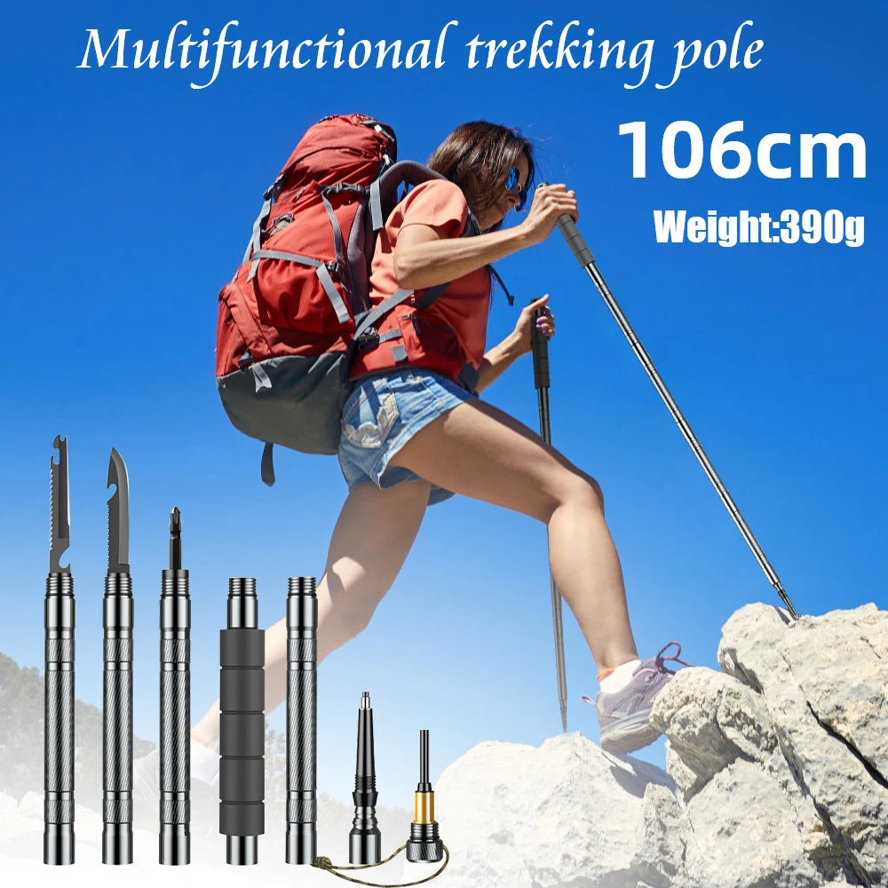 Outdoor Trekking Pole Walking Hiking Collapsible Telescopic