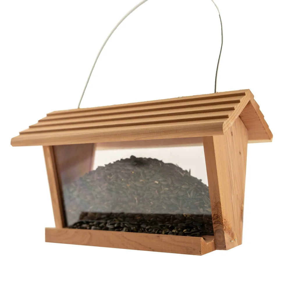 2 Pack Red Cedar Hopper Bird Feeder