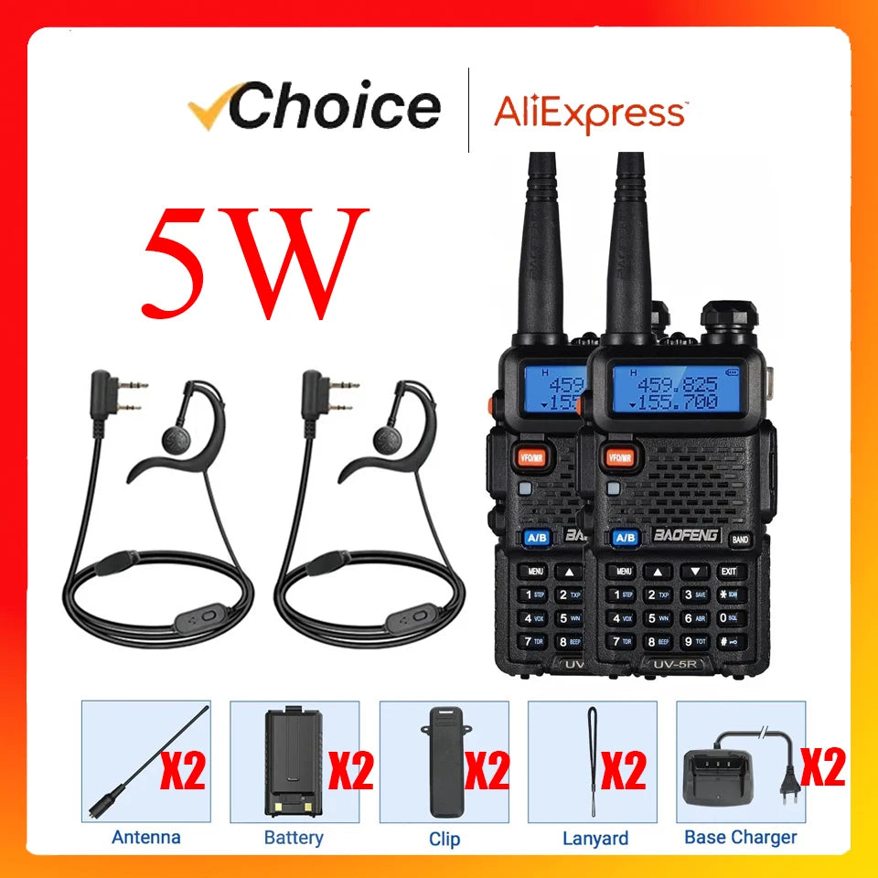 5W 8W High Power Portable Walkies Talkies