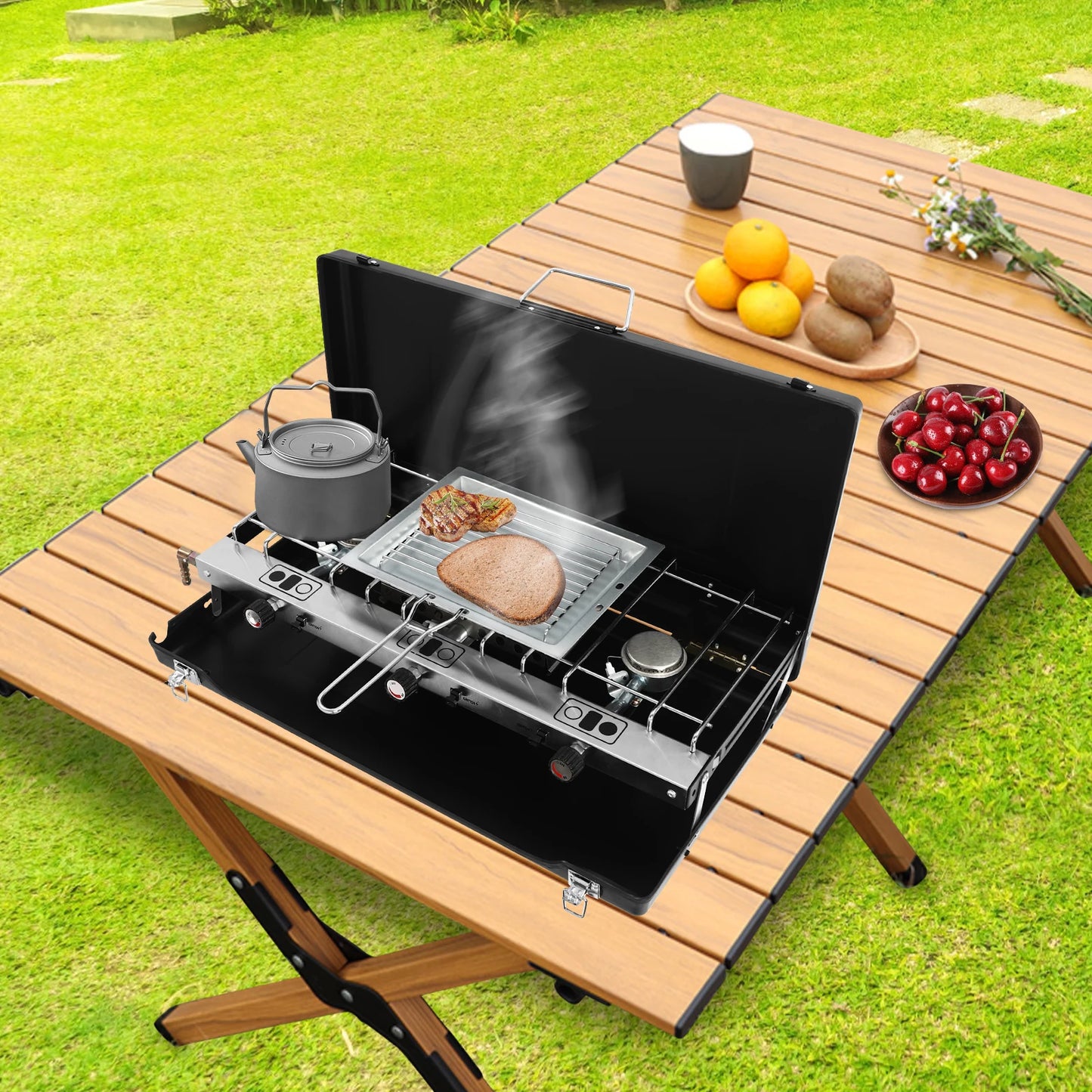 3-Burner Durable Cold-Rolled Steel Grill