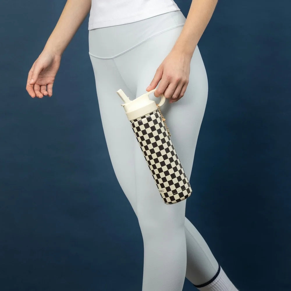 Insulated Stainless Steel Water Bottle with Straw