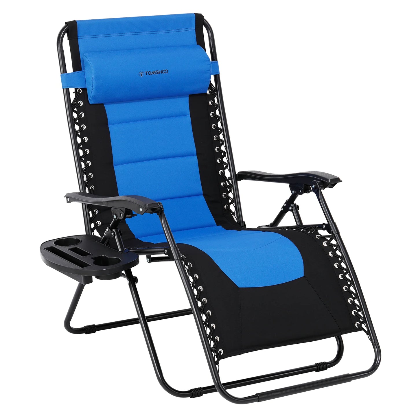Outdoor Folding Lounge Chair, Adjustable Backrest / Footrest