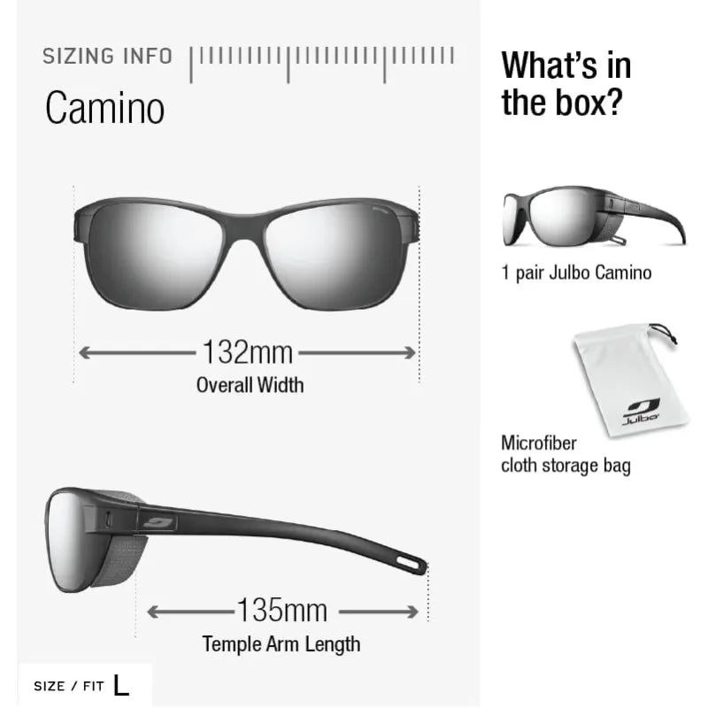 Julbo Camino Glacier Sunglasses / Removable Side Shields