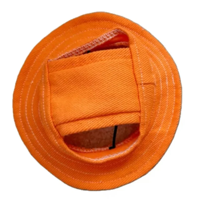 Cute Cat Dog Pets Hat with Ear Hole Dog Beach Visor Hat Sunhat for Cat Accessories Sun Cap Pet Outdoor Hat Supply for Dog Costum