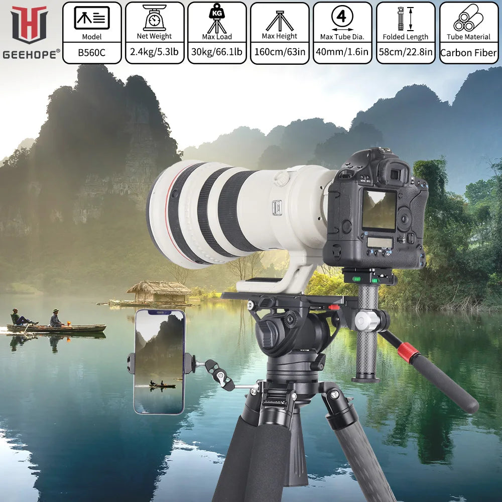 Carbon Fiber Tripod Stable Top Bracket 40mm