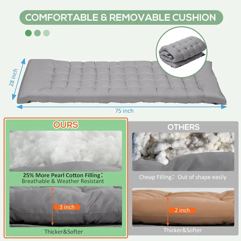 2 Pack Wide Folding Cots, Pillow,Matress
