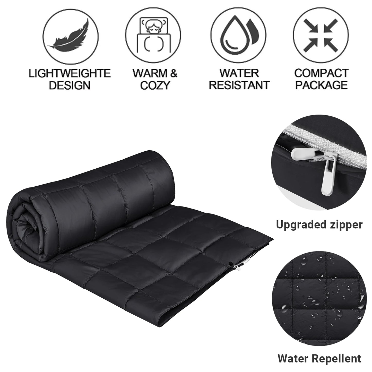 Multifunctional Blankets, Warm Camping Quilt, Enlarged Design