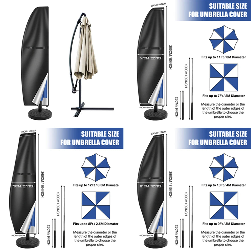 Umbrella Rain Covers Waterproof Protective Sunshade Gear