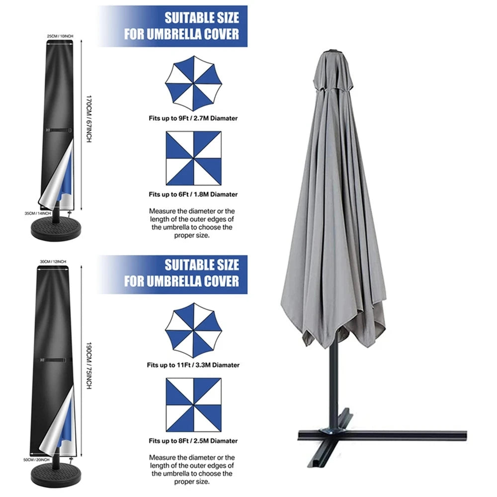 Umbrella Rain Covers Waterproof Protective Sunshade Gear