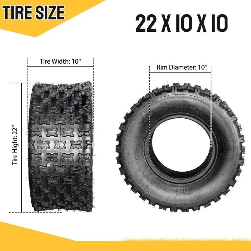 2 Tires 22x10x10 Sport All Terrian Rear