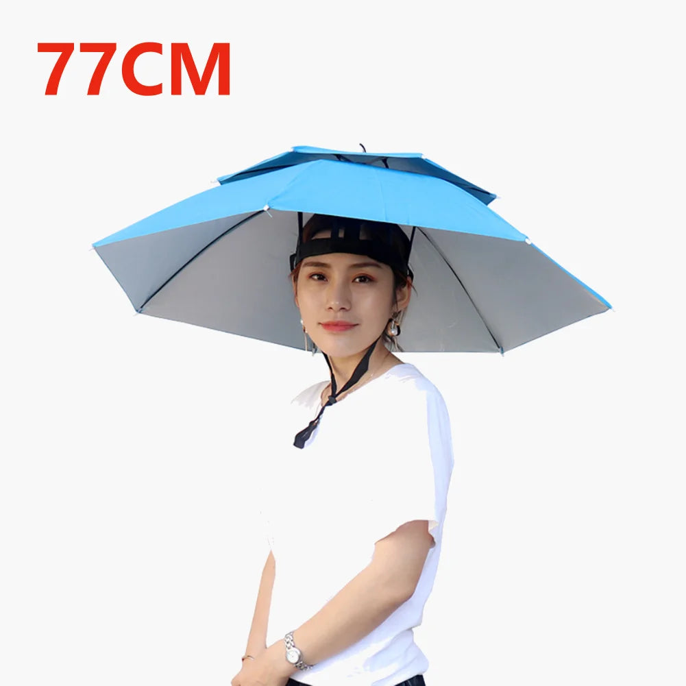 Outdoor Caps Umbrella Hat Foldable Sunshade Headwear