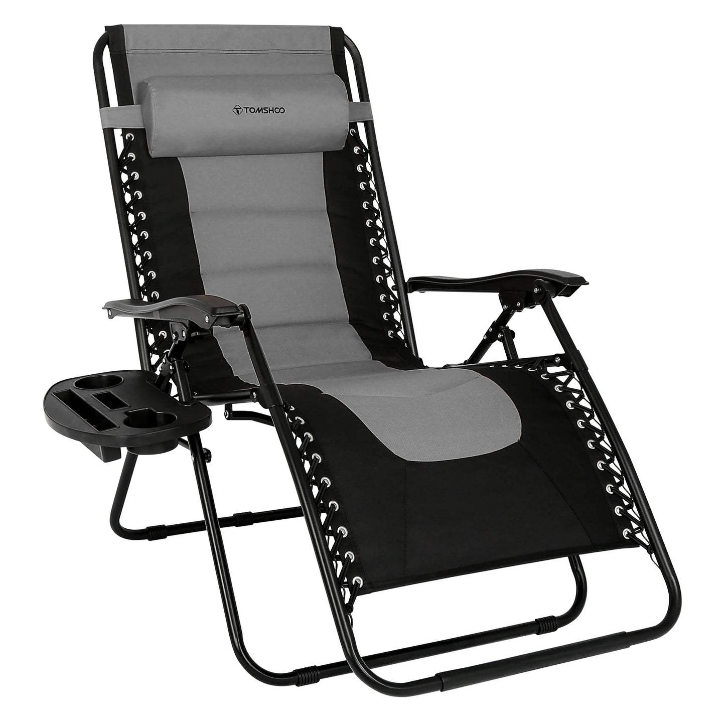 Outdoor Folding Lounge Chair, Adjustable Backrest / Footrest