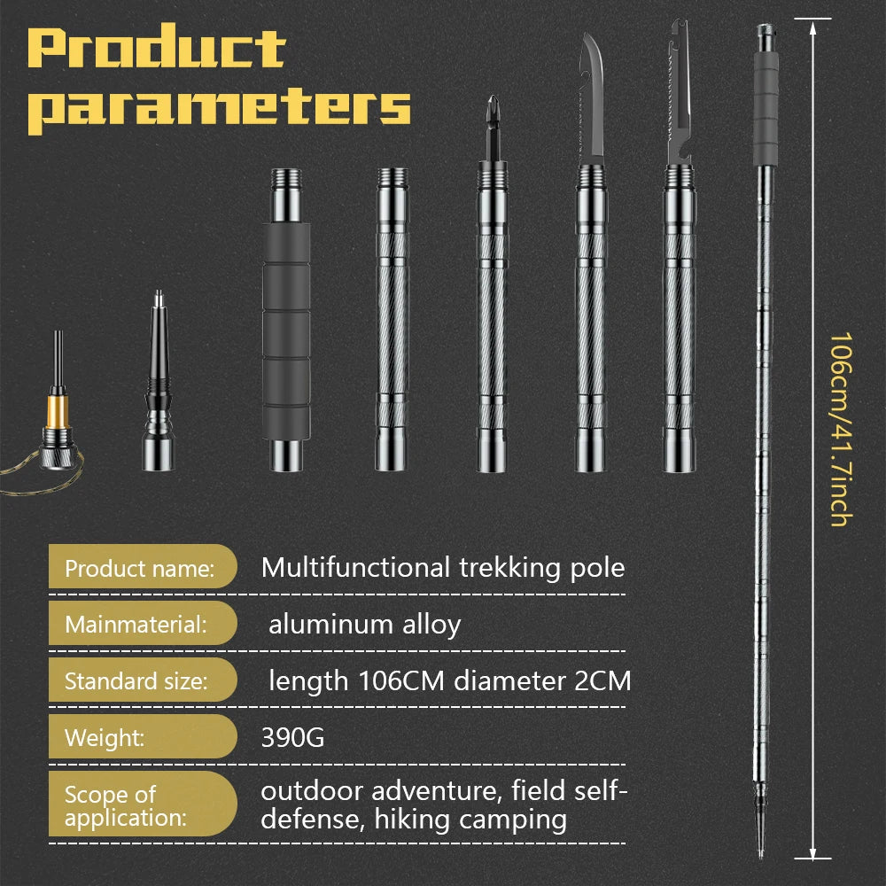 Outdoor Trekking Pole Walking Hiking Collapsible Telescopic
