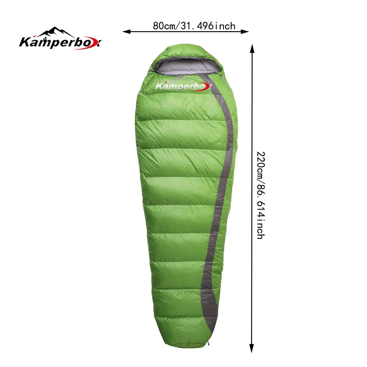 Ultralight Kamperbox Down Sleeping Bag for Winter Camping - Compact & Portable Travel Gear