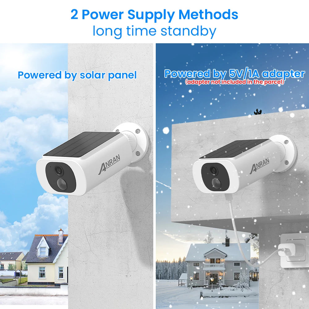 Battery Solar Security Camera, Floodlight, Night Vision