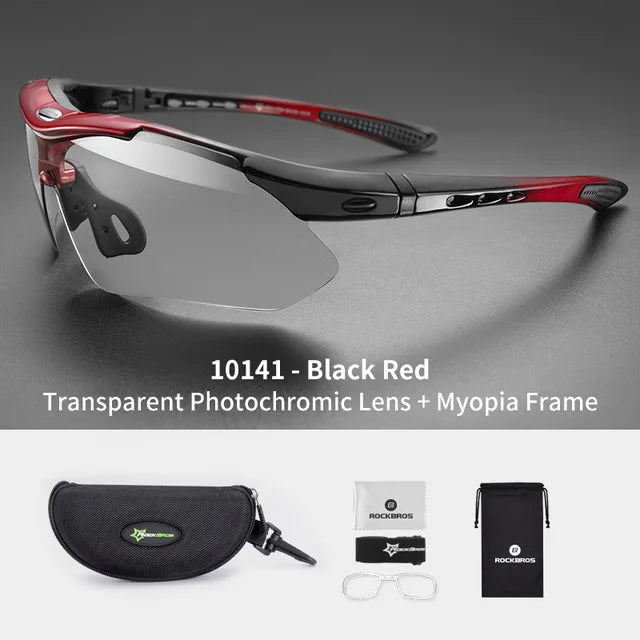 ROCKBROS Photochromic polarized Cycling Sunglasses Myopia Frame