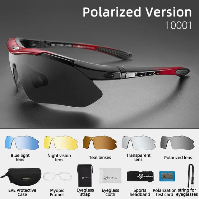 ROCKBROS Photochromic polarized Cycling Sunglasses Myopia Frame