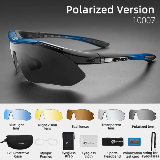 ROCKBROS Photochromic polarized Cycling Sunglasses Myopia Frame