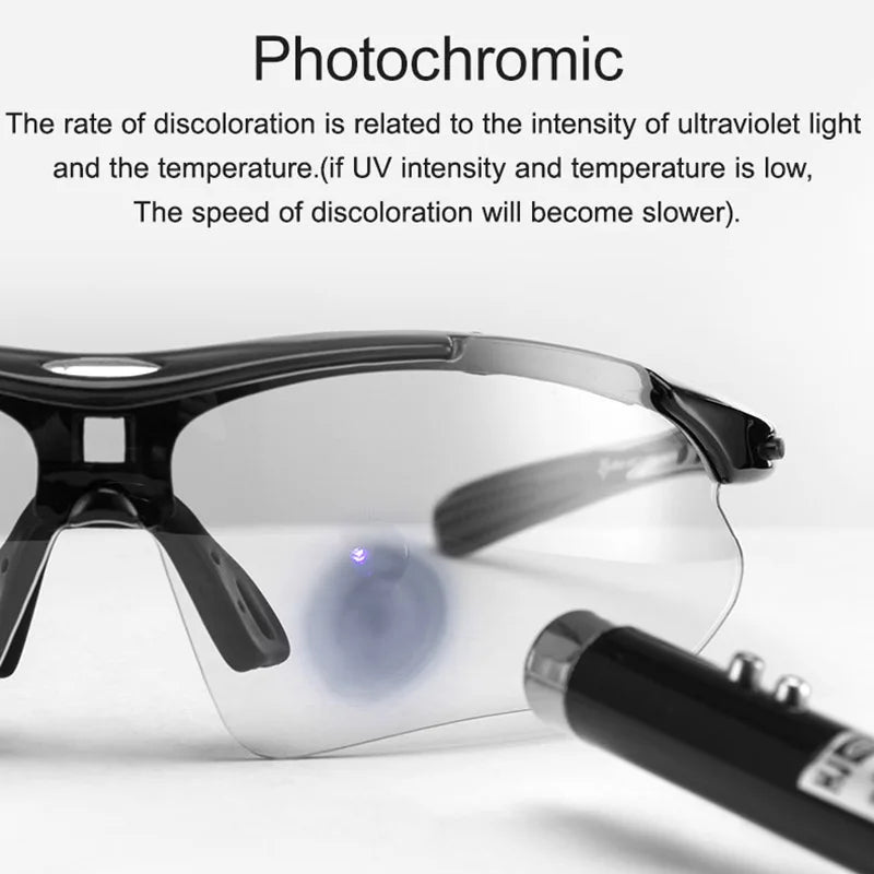 ROCKBROS Photochromic polarized Cycling Sunglasses Myopia Frame