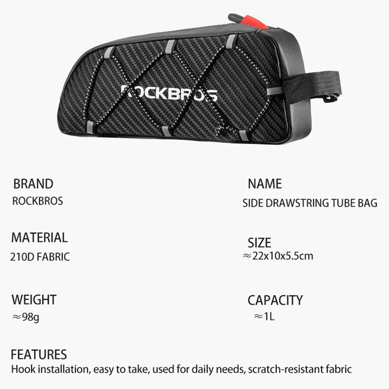 ROCKBROS Front Bike Bags Reflective Frame Tube