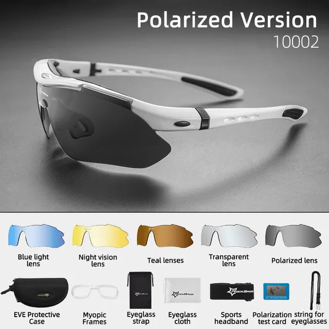 ROCKBROS Photochromic polarized Cycling Sunglasses Myopia Frame