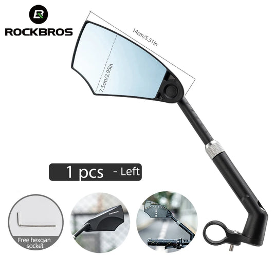 ROCKBROS Rear View Mirror Reflector Adjustable Rotatable