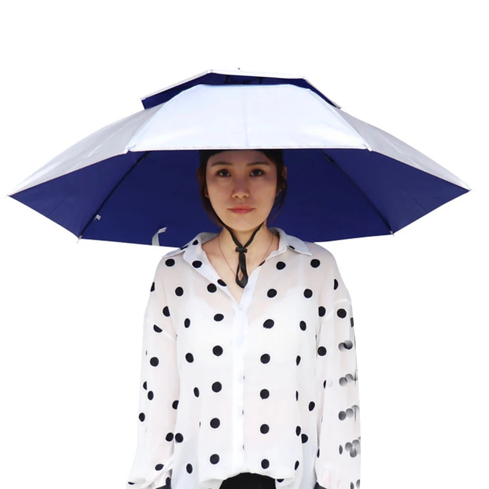 Outdoor Umbrella Hat Foldable Sunshade Cap Waterproof
