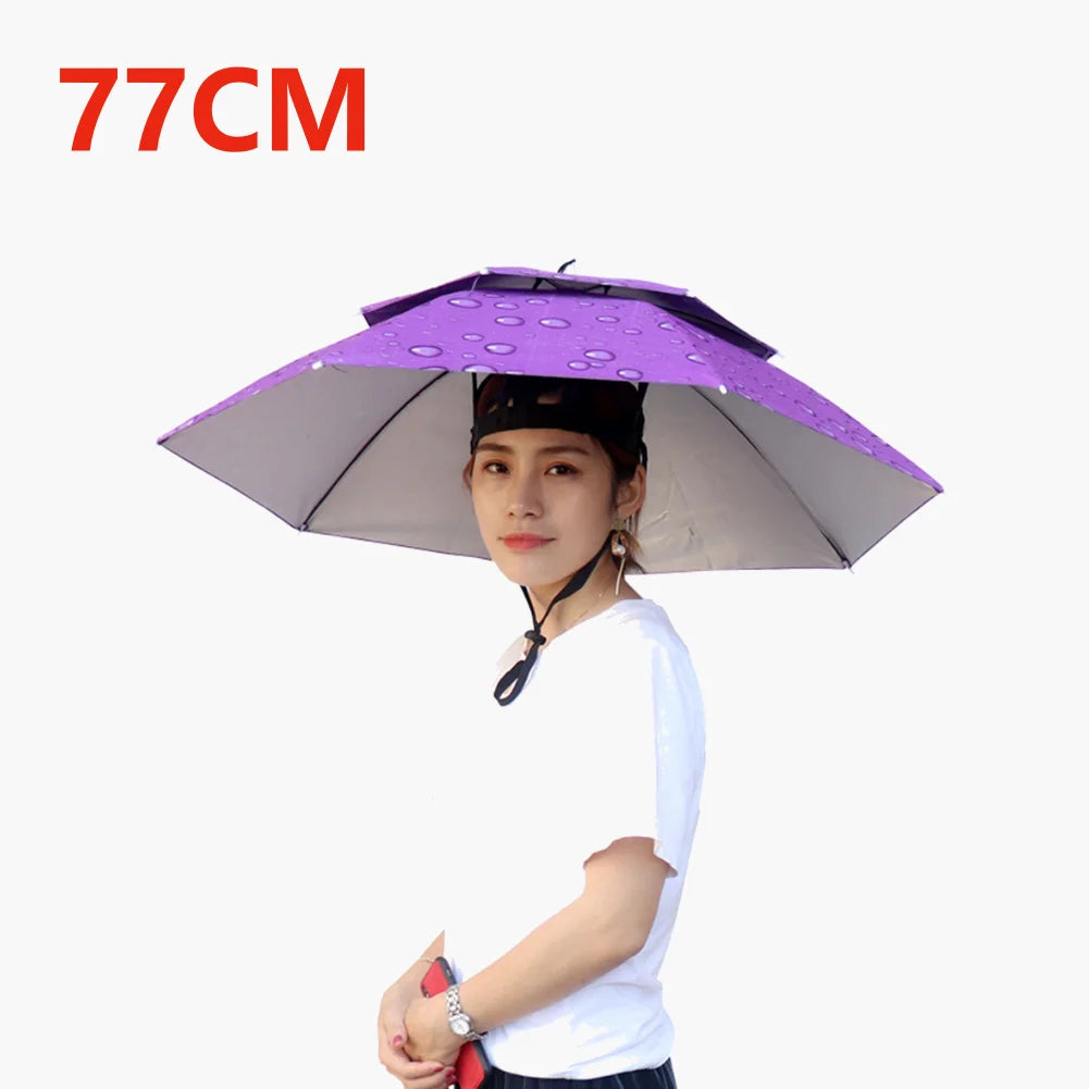Outdoor Caps Umbrella Hat Foldable Sunshade Headwear