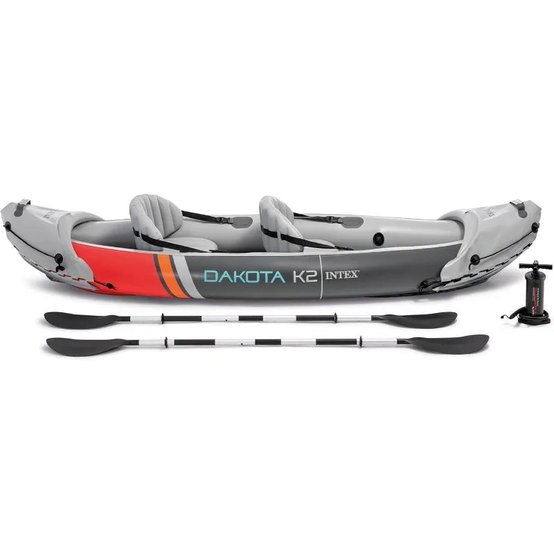 2-Person Inflatable Kayak Set, Oars, Pump