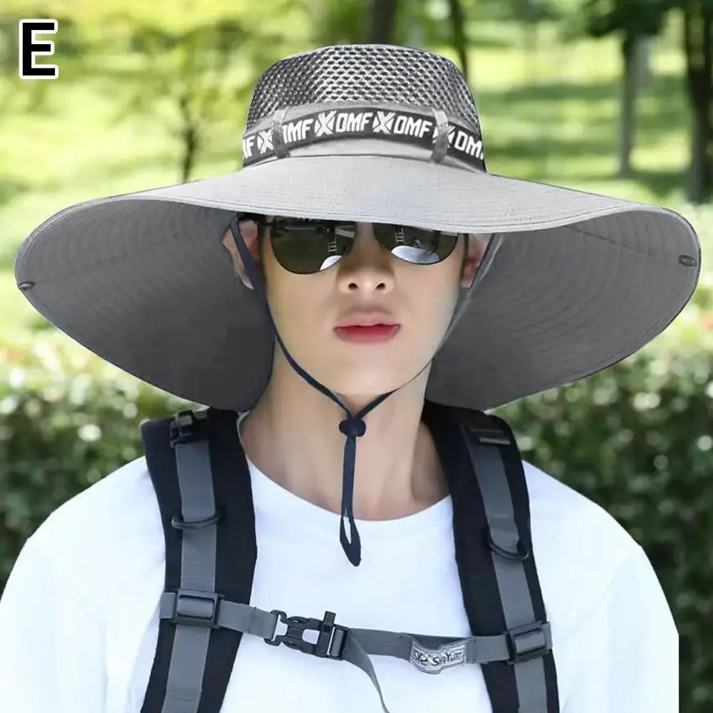 Large Summer Hat Unisex Breathable Fishing Mesh